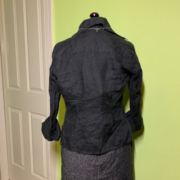 Sisley Black Linen Jacket - Picture 10 of 13